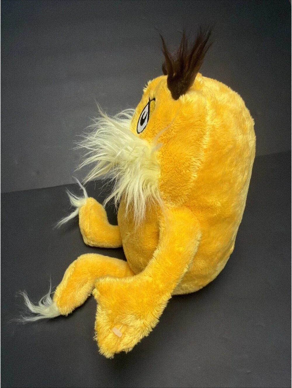 NWOT Dr. Seuss Yellow Lorax Plush 11